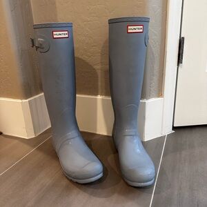 Hunter Slate Blue Tall Rain Boots